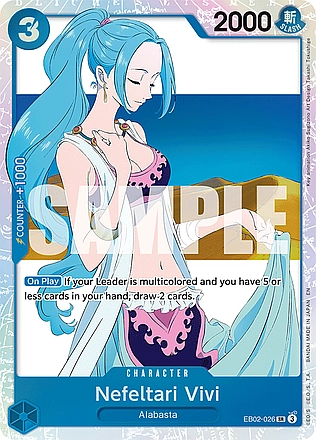 vivi deck one piece tcg Nefeltari Card Game EB03 Special Alternate Art #024 PSA 10 118 Description Undefeated Nefertari Vivi Deck from