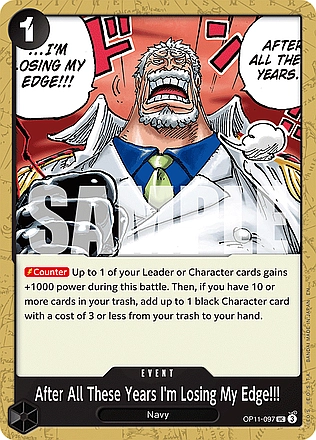 After All These Years I'm Losing My Edge!!!