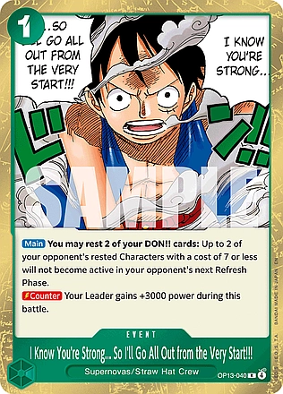 I Know You're Strong... So I'll Go All Out from the Very Start!!!