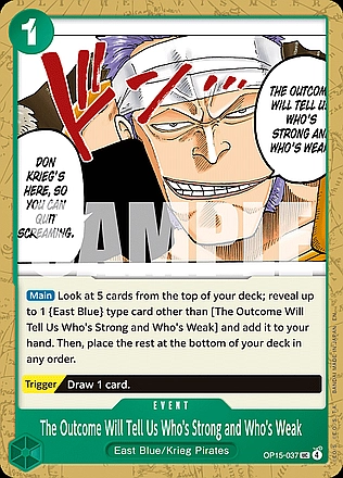 The Outcome Will Tell Us Who's Strong and Who's Weak