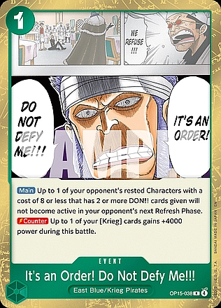 It's an Order! Do Not Defy Me!!!