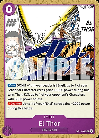 one piece tcg enel deck Sound Loader Volume 2 Adds exclusive anime BEST DECK OF THE FORMAT