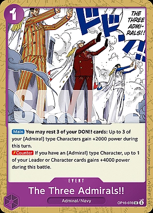 The Three Admirals!!